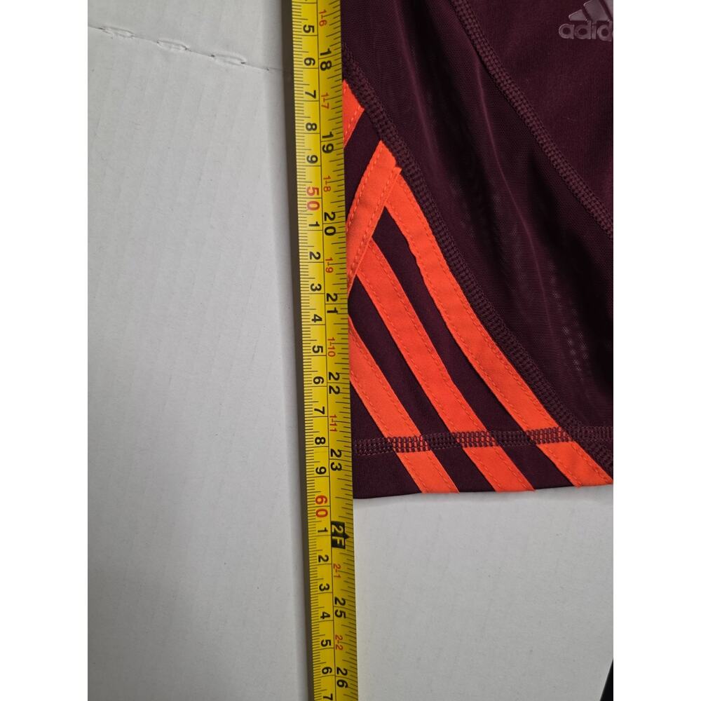 Adidas X IVY PARK Beyoncé Maroon & Solar Orange Striped w/Mesh Panels sz M - Picture 6 of 10